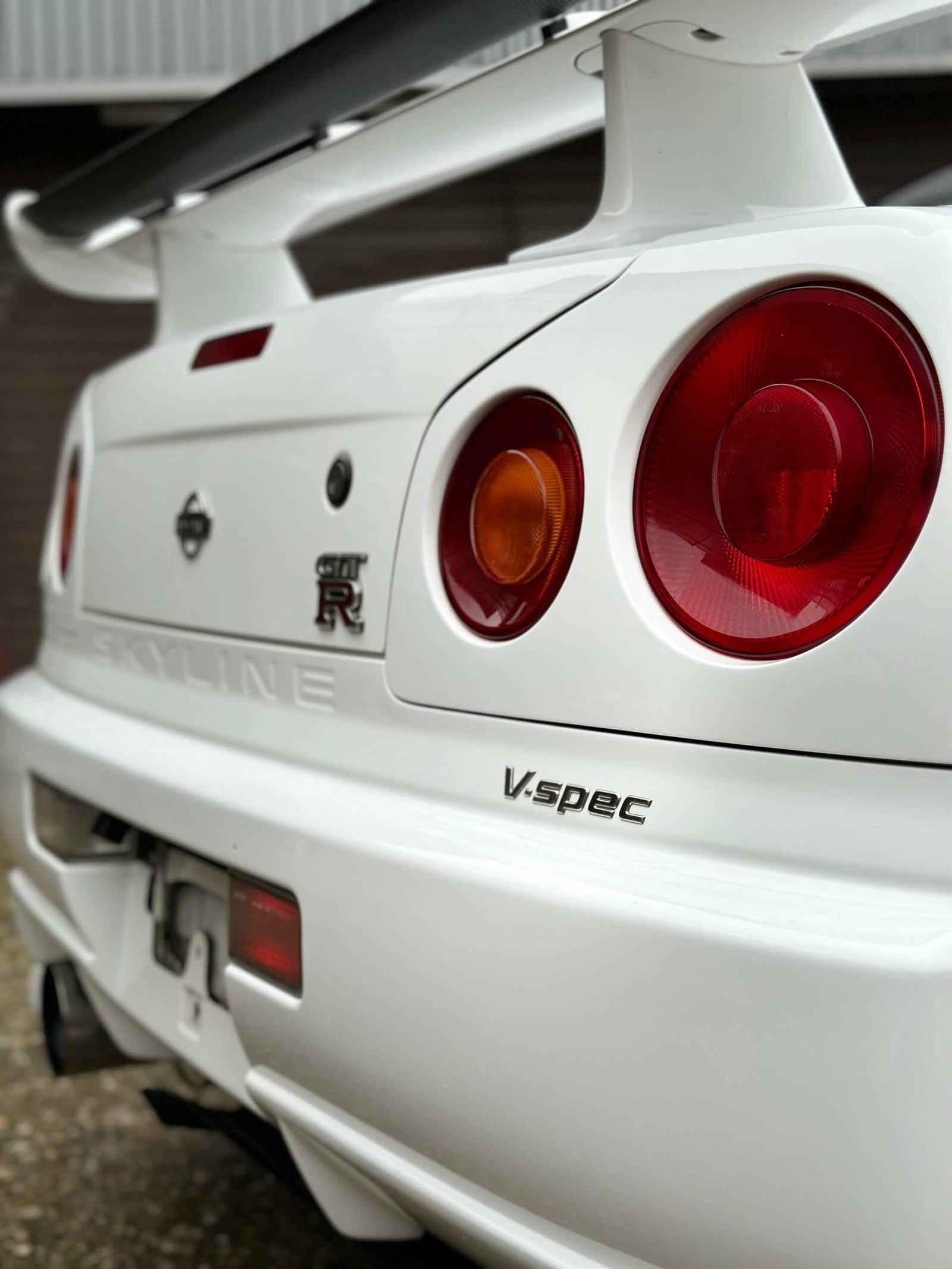 Detailaufnahme am Heck eines Nissan Skyline GT-R